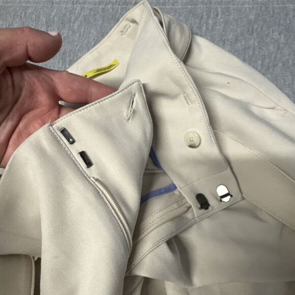 Anthropologie Maeve Tan Culottes Cropped Wide Leg Pants Womens 8 Belted Stretchy - Picture 10 of 14